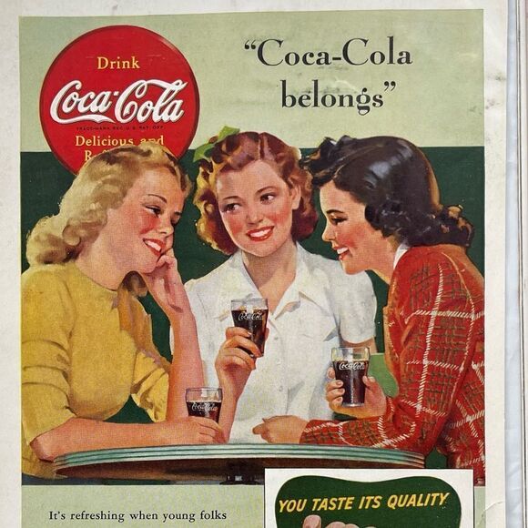 Vintage 1940’s 1950’s Coca-Cola Hosiery Sponge Hawaii Tourism Print Ads - Picture 5 of 16